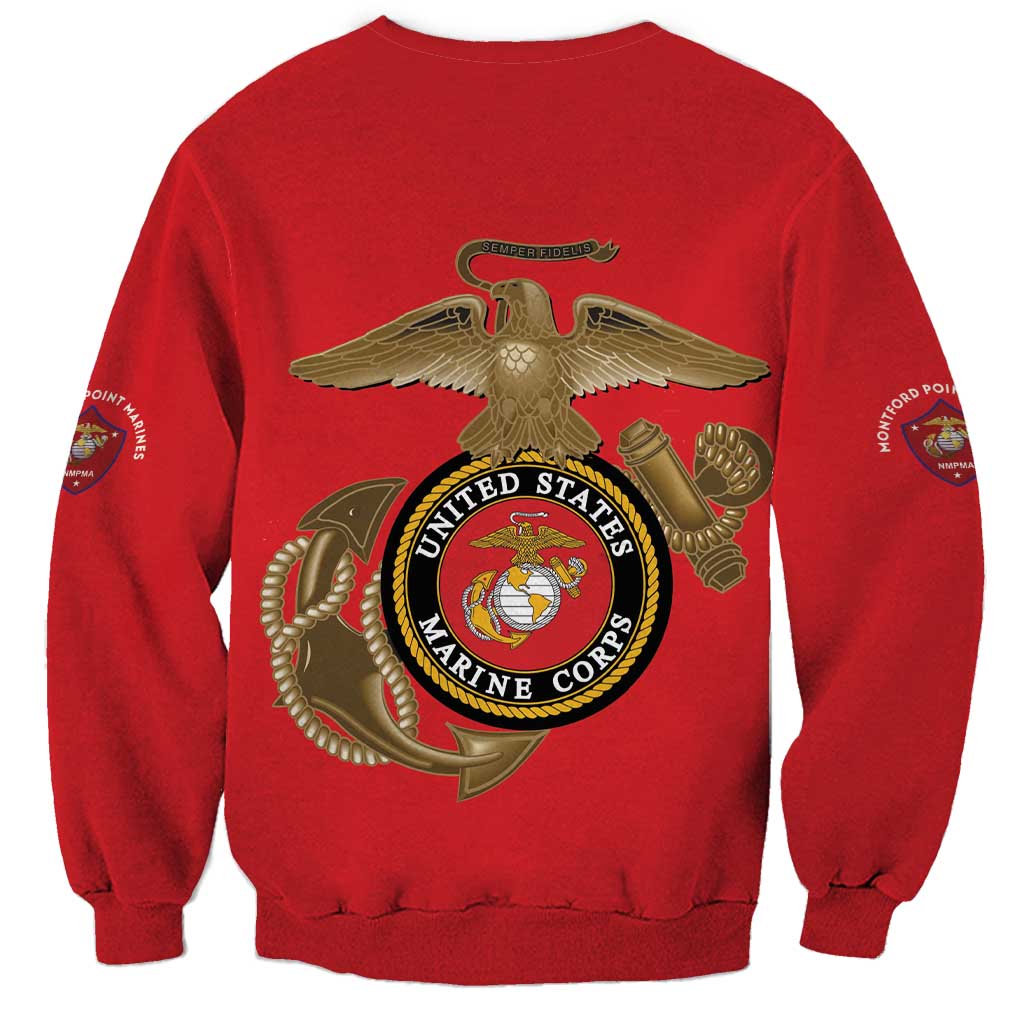 Montford Point Marines Sweatshirt The Right To Fight - Red - Wonder Print Shop