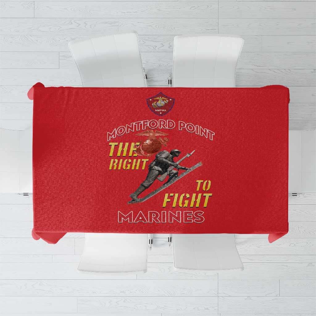 Montford Point Marines Tablecloth The Right To Fight - Red - Wonder Print Shop