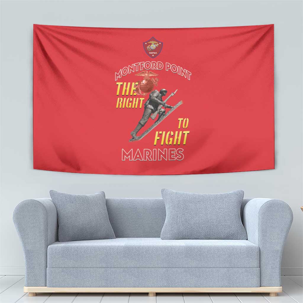 Montford Point Marines Tapestry The Right To Fight - Red - Wonder Print Shop