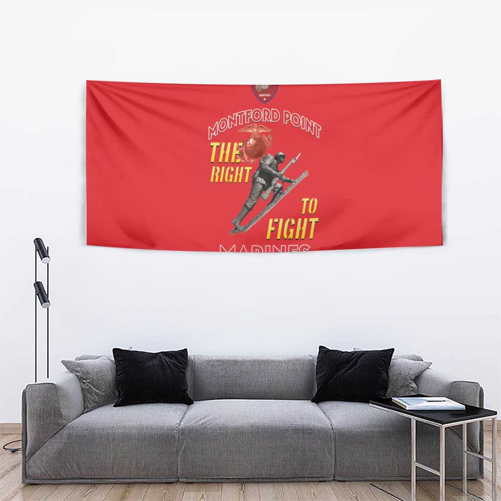 Montford Point Marines Tapestry The Right To Fight - Red - Wonder Print Shop