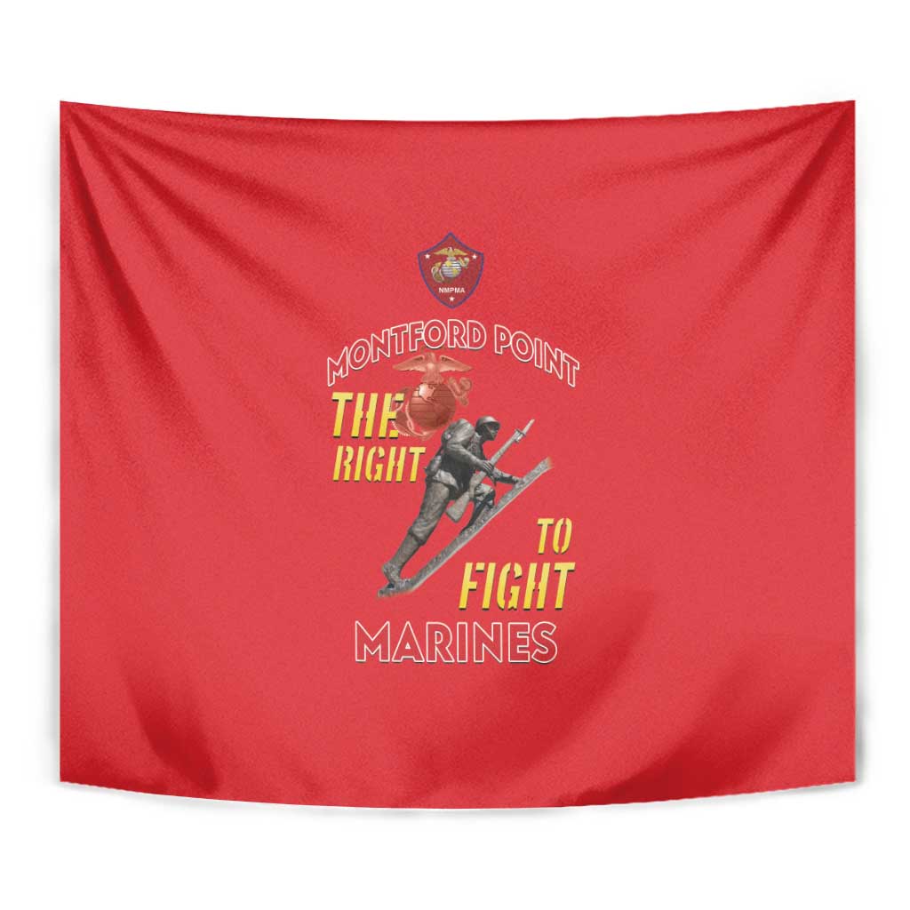 Montford Point Marines Tapestry The Right To Fight - Red - Wonder Print Shop