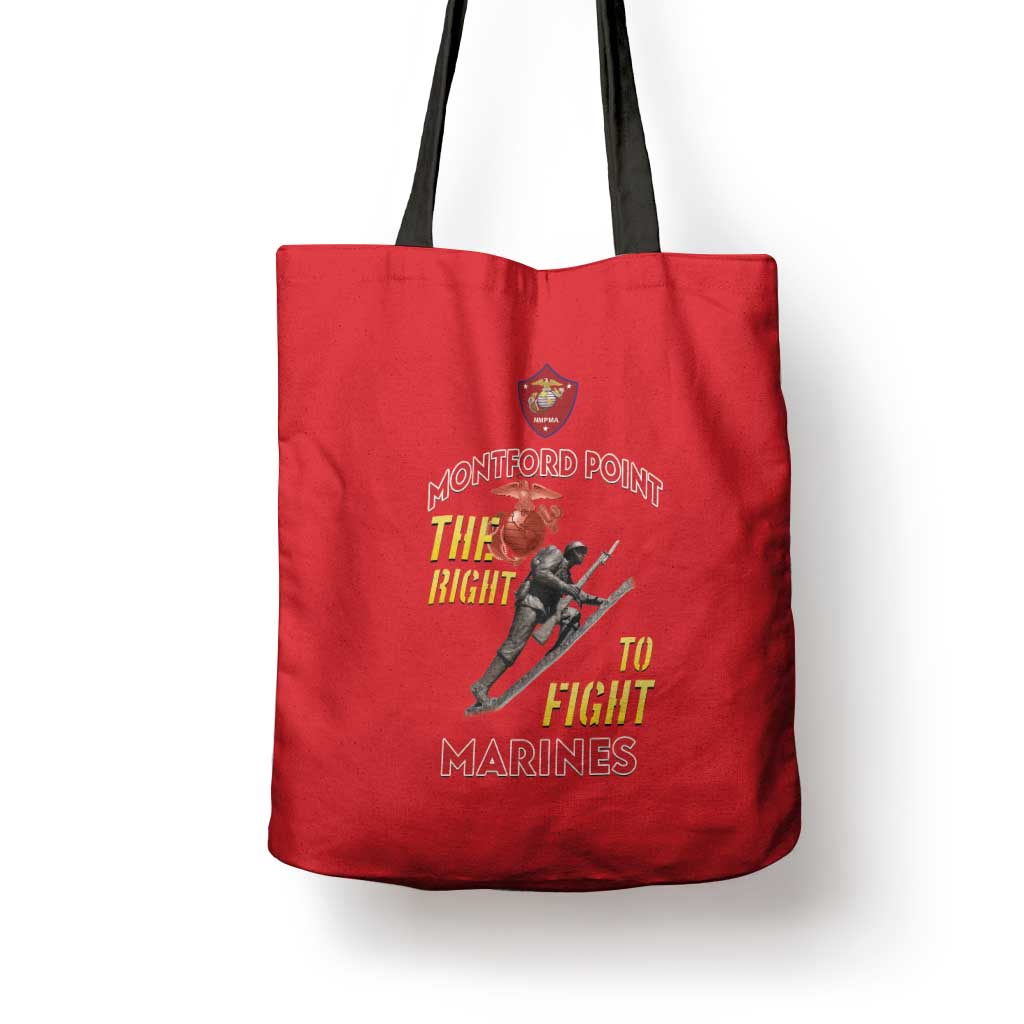 Montford Point Marines Tote Bag The Right To Fight - Red - Wonder Print Shop