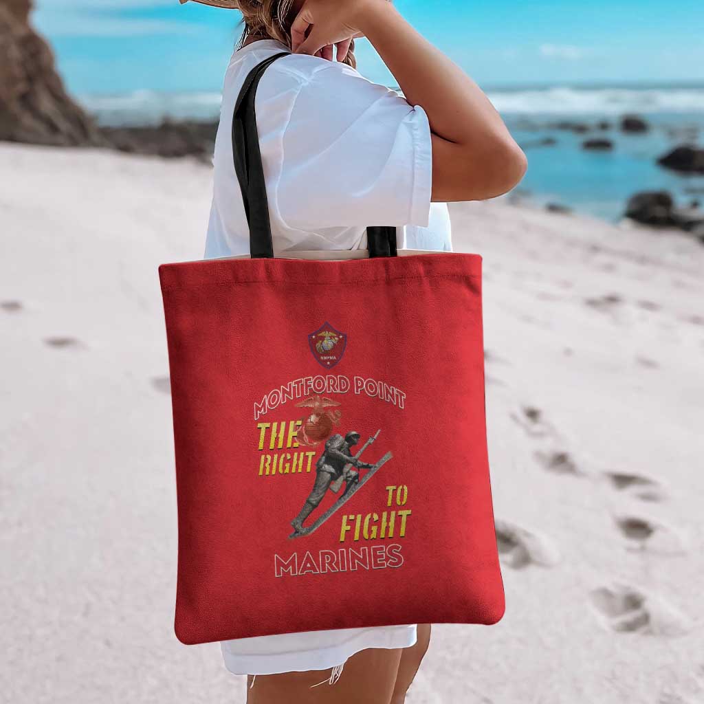 Montford Point Marines Tote Bag The Right To Fight - Red - Wonder Print Shop