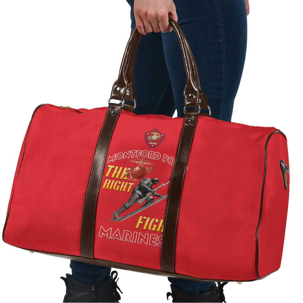 Montford Point Marines Travel Bag The Right To Fight - Red - Wonder Print Shop