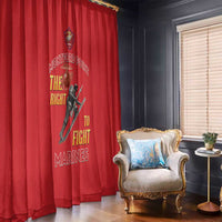 Montford Point Marines Window Curtain The Right To Fight - Red - Wonder Print Shop