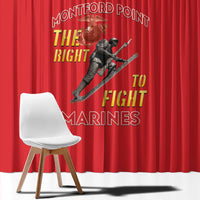 Montford Point Marines Window Curtain The Right To Fight - Red - Wonder Print Shop