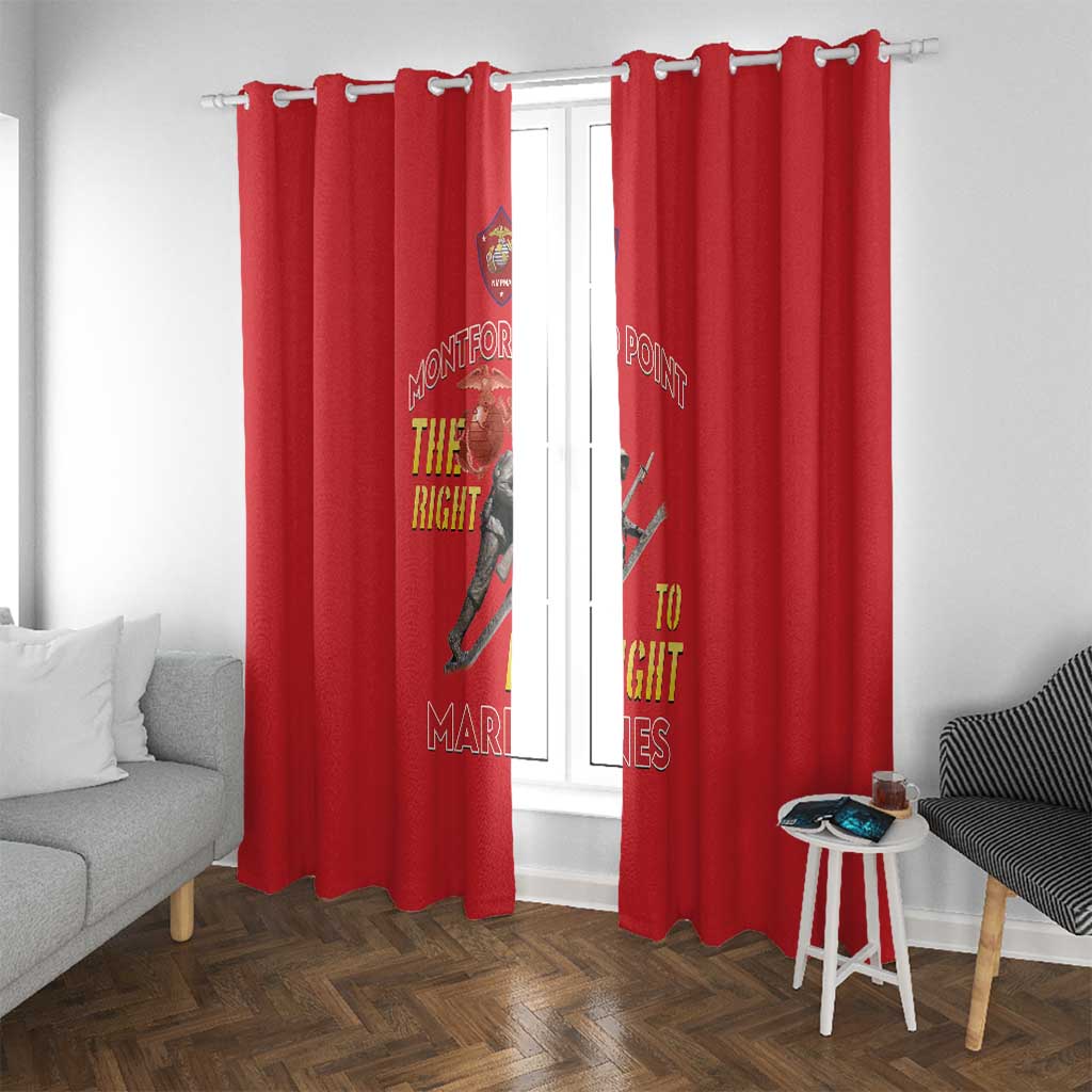 Montford Point Marines Window Curtain The Right To Fight - Red - Wonder Print Shop