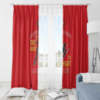 Montford Point Marines Window Curtain The Right To Fight - Red - Wonder Print Shop