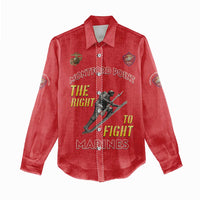 Montford Point Marines Women Casual Shirt The Right To Fight - Red - Wonder Print Shop