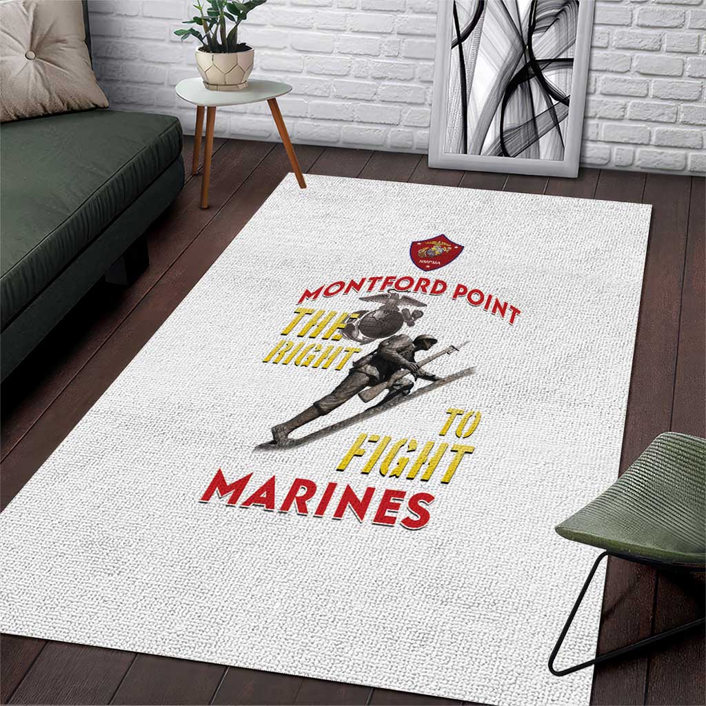 Montford Point Marines Area Rug The Right To Fight - White - Wonder Print Shop