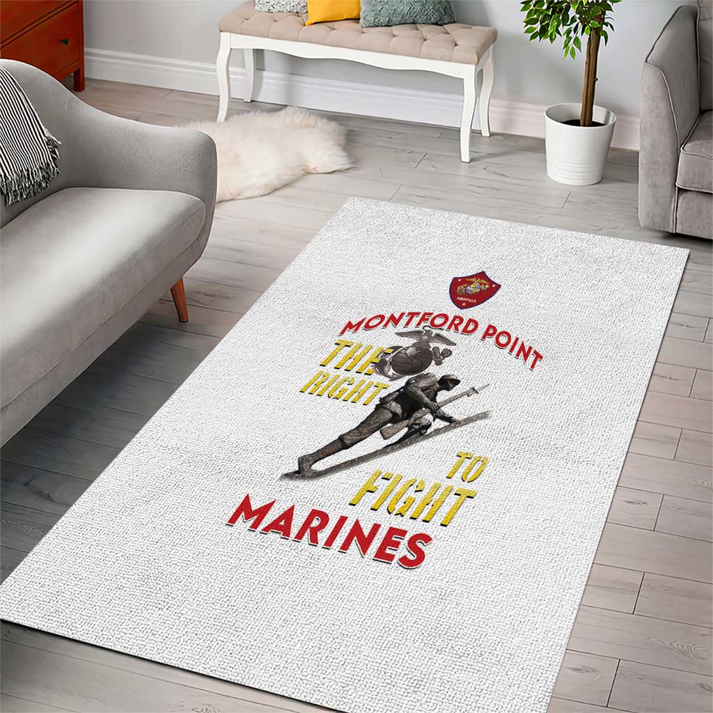 Montford Point Marines Area Rug The Right To Fight - White - Wonder Print Shop