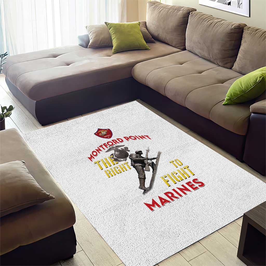 Montford Point Marines Area Rug The Right To Fight - White - Wonder Print Shop
