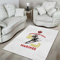 Montford Point Marines Area Rug The Right To Fight - White - Wonder Print Shop
