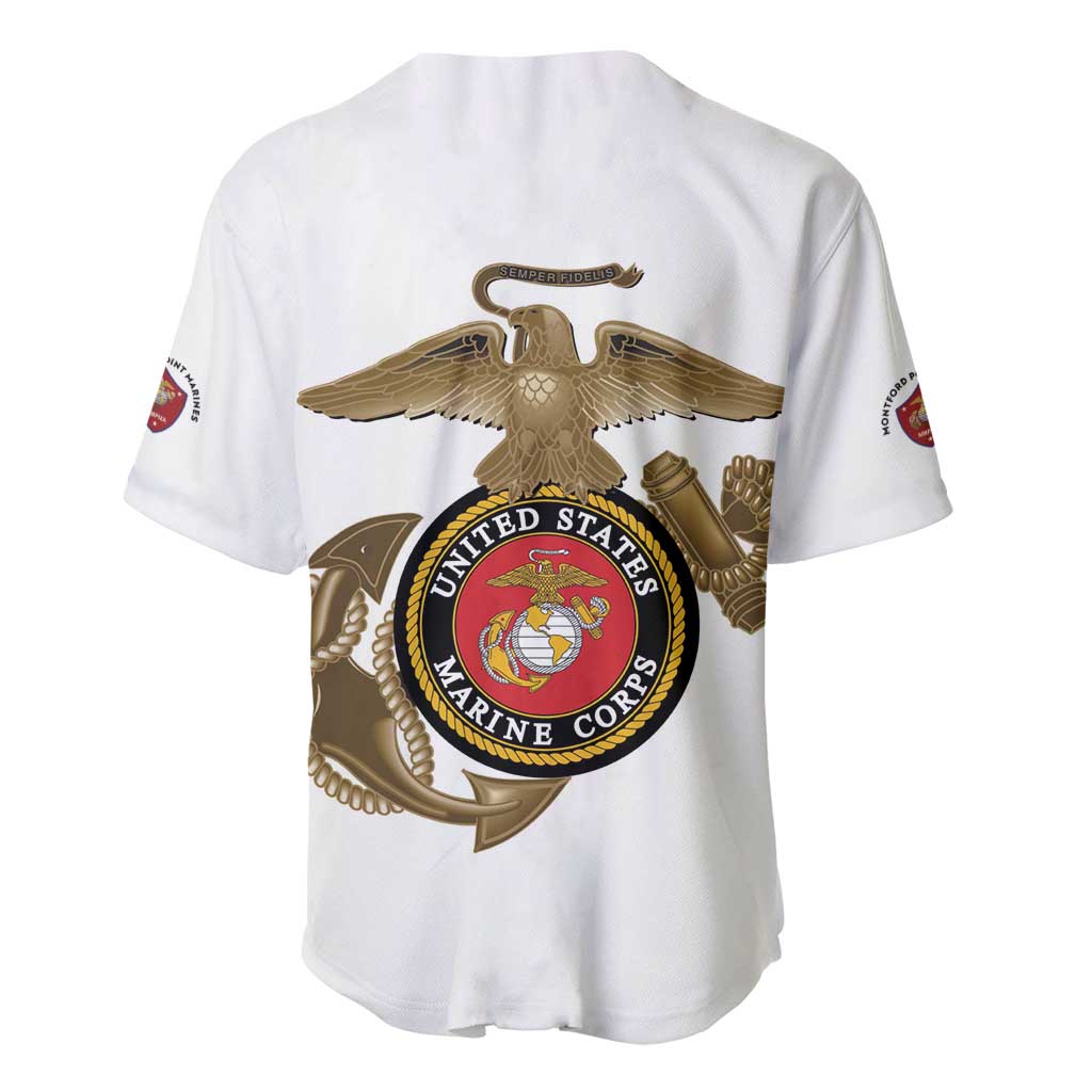 Montford Point Marines Baseball Jersey The Right To Fight - White - Wonder Print Shop