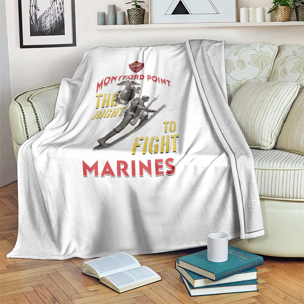 Montford Point Marines Blanket The Right To Fight - White - Wonder Print Shop