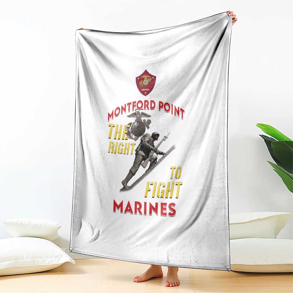 Montford Point Marines Blanket The Right To Fight - White - Wonder Print Shop