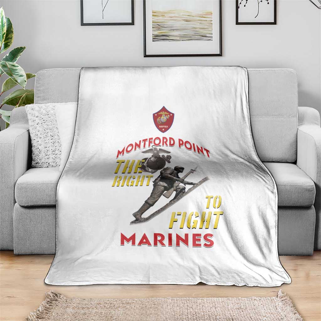 Montford Point Marines Blanket The Right To Fight - White - Wonder Print Shop