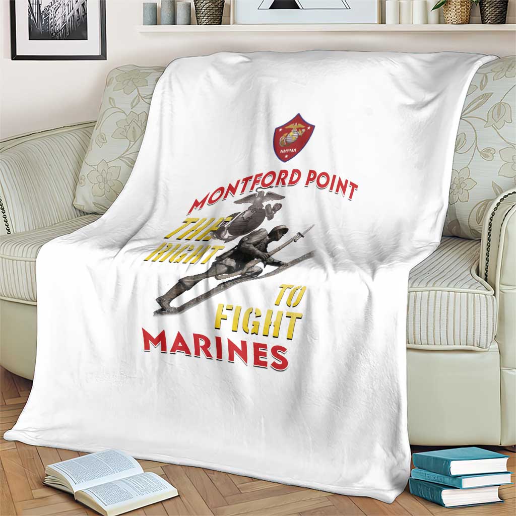 Montford Point Marines Blanket The Right To Fight - White - Wonder Print Shop