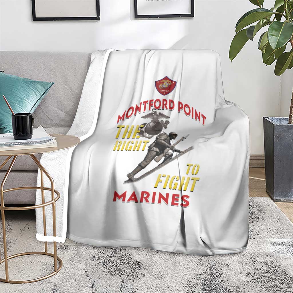 Montford Point Marines Blanket The Right To Fight - White - Wonder Print Shop