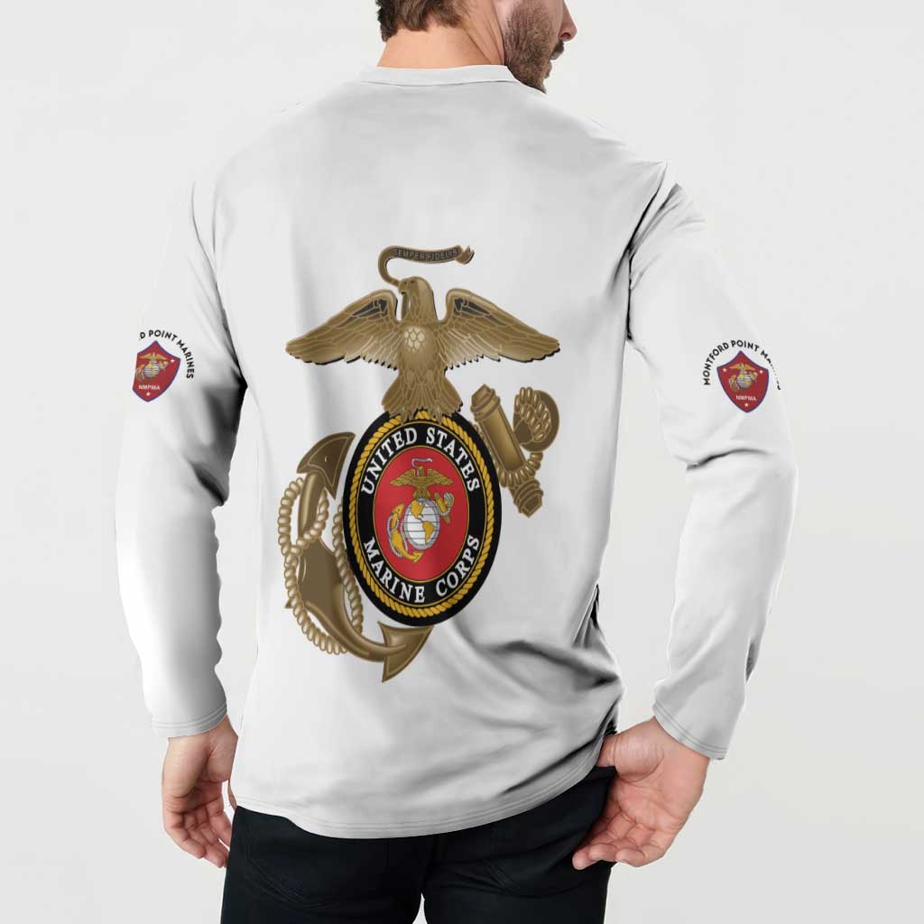 Montford Point Marines Button Sweatshirt The Right To Fight - White - Wonder Print Shop