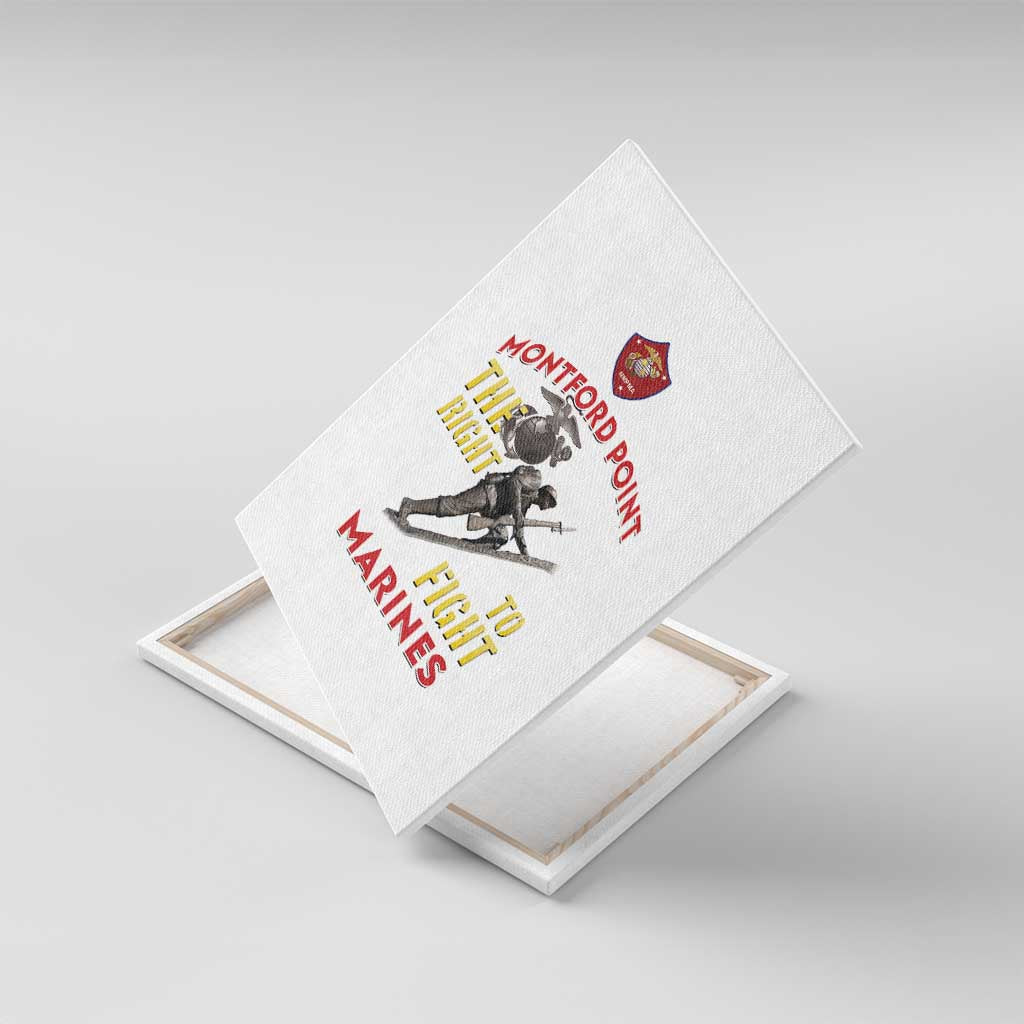 Montford Point Marines Canvas Wall Art The Right To Fight - White - Wonder Print Shop