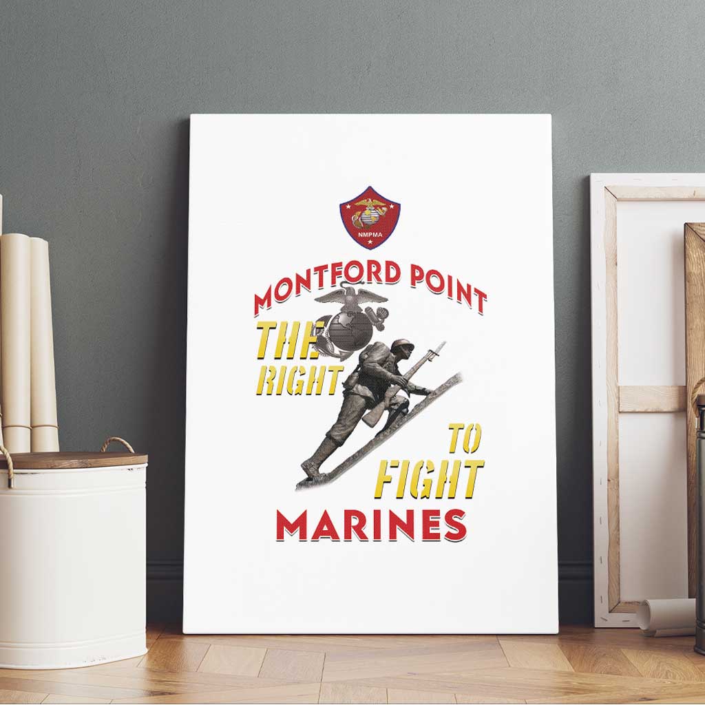 Montford Point Marines Canvas Wall Art The Right To Fight - White - Wonder Print Shop