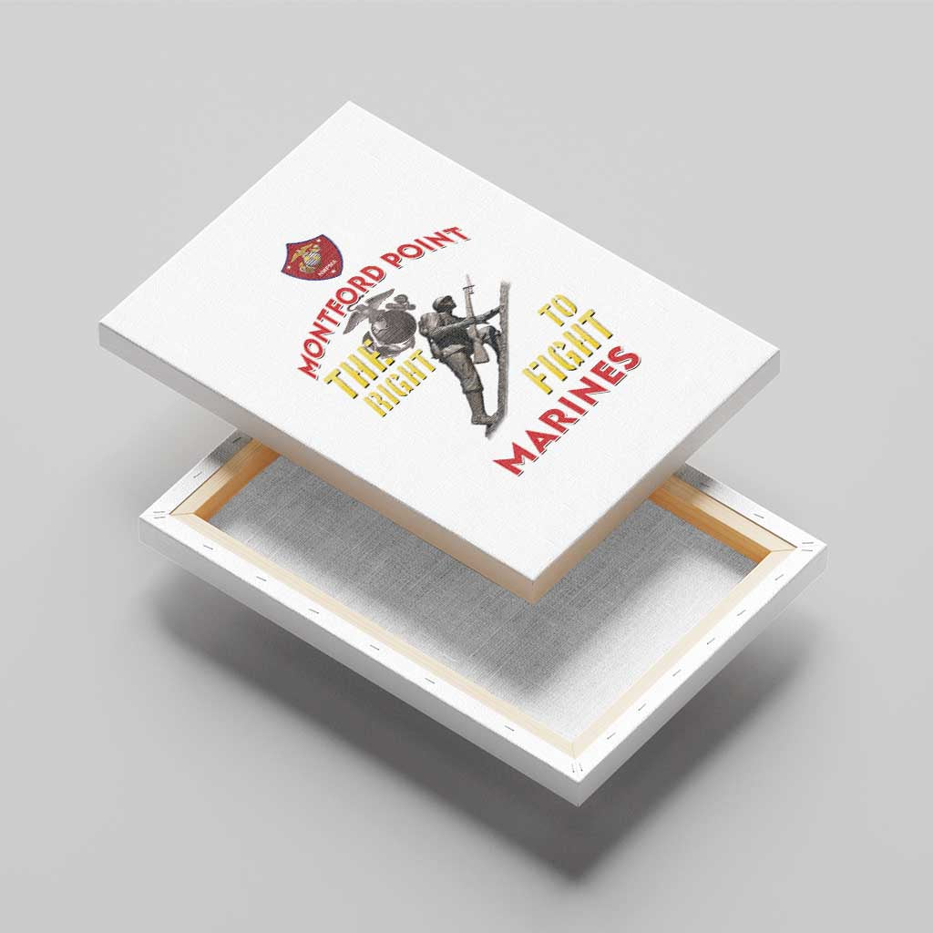 Montford Point Marines Canvas Wall Art The Right To Fight - White - Wonder Print Shop