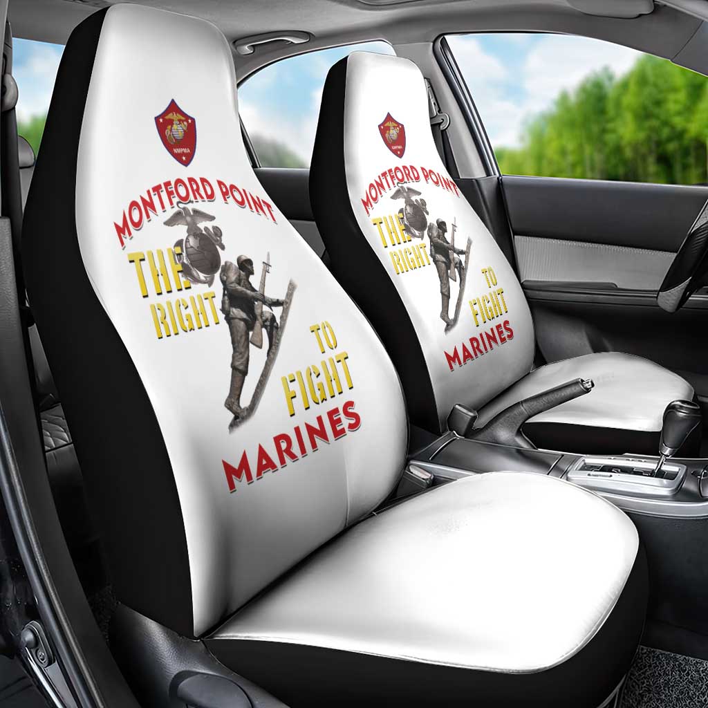 Montford Point Marines Car Seat Cover The Right To Fight - White - Wonder Print Shop