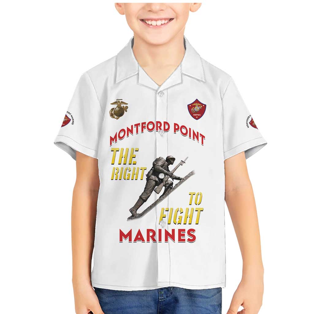 Montford Point Marines Family Matching Mermaid Dress and Hawaiian Shirt The Right To Fight - White - Wonder Print Shop