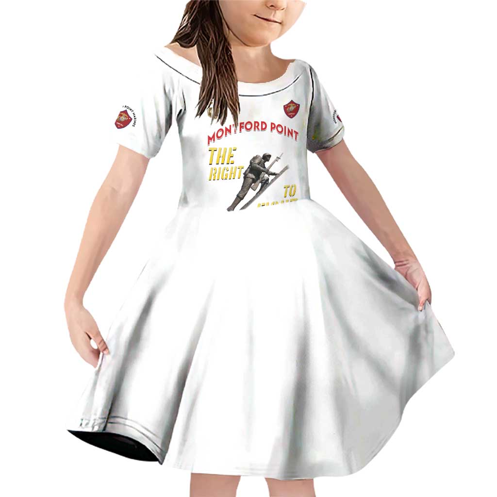 Montford Point Marines Family Matching Off Shoulder Short Dress and Hawaiian Shirt The Right To Fight - White - Wonder Print Shop