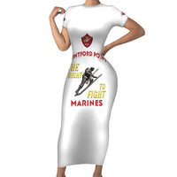 Montford Point Marines Family Matching Short Sleeve Bodycon Dress and Hawaiian Shirt The Right To Fight - White - Wonder Print Shop