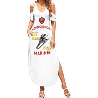 Montford Point Marines Family Matching Summer Maxi Dress and Hawaiian Shirt The Right To Fight - White - Wonder Print Shop