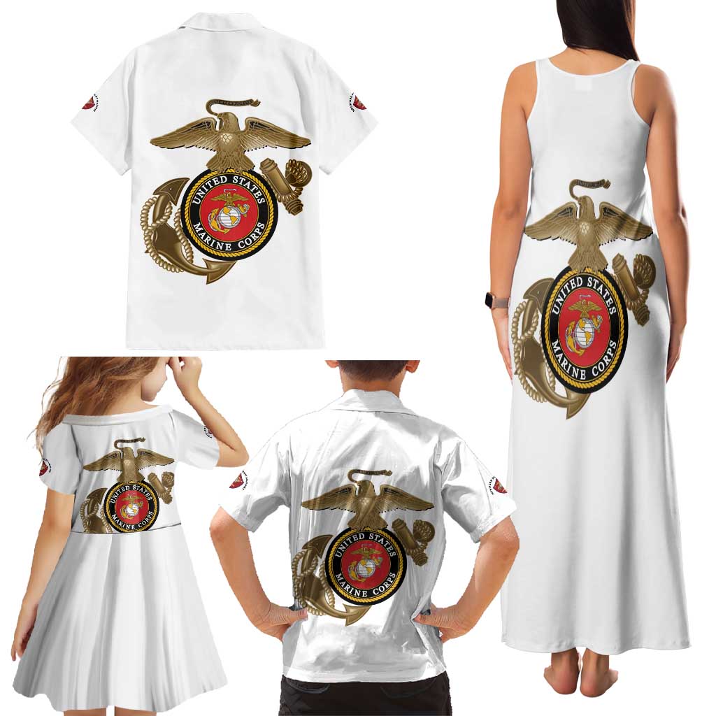 Montford Point Marines Family Matching Tank Maxi Dress and Hawaiian Shirt The Right To Fight - White - Wonder Print Shop