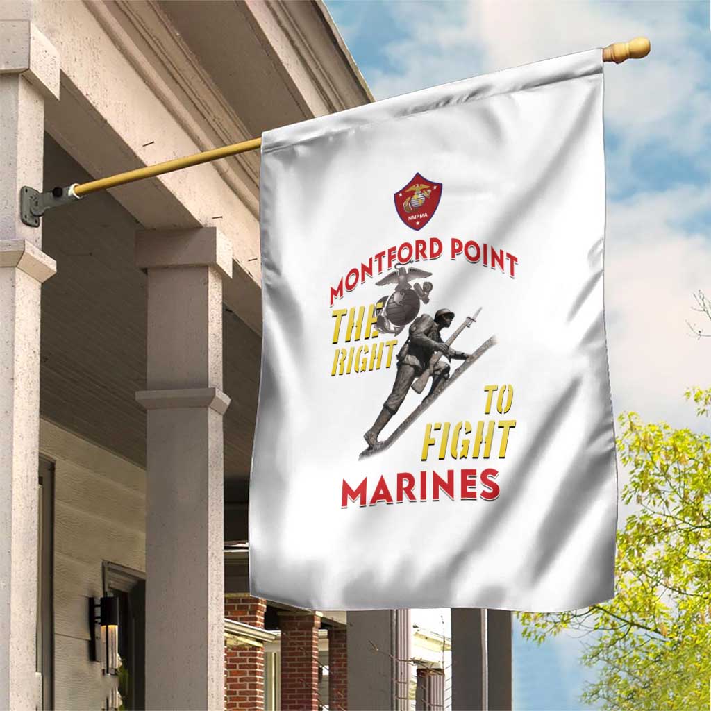 Montford Point Marines Garden Flag The Right To Fight - White - Wonder Print Shop