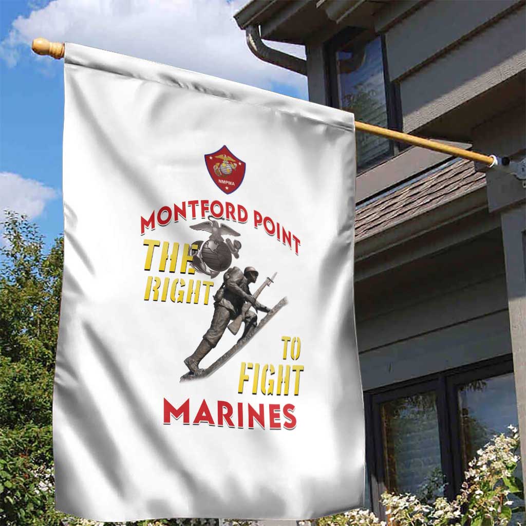 Montford Point Marines Garden Flag The Right To Fight - White - Wonder Print Shop