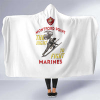 Montford Point Marines Hooded Blanket The Right To Fight - White - Wonder Print Shop