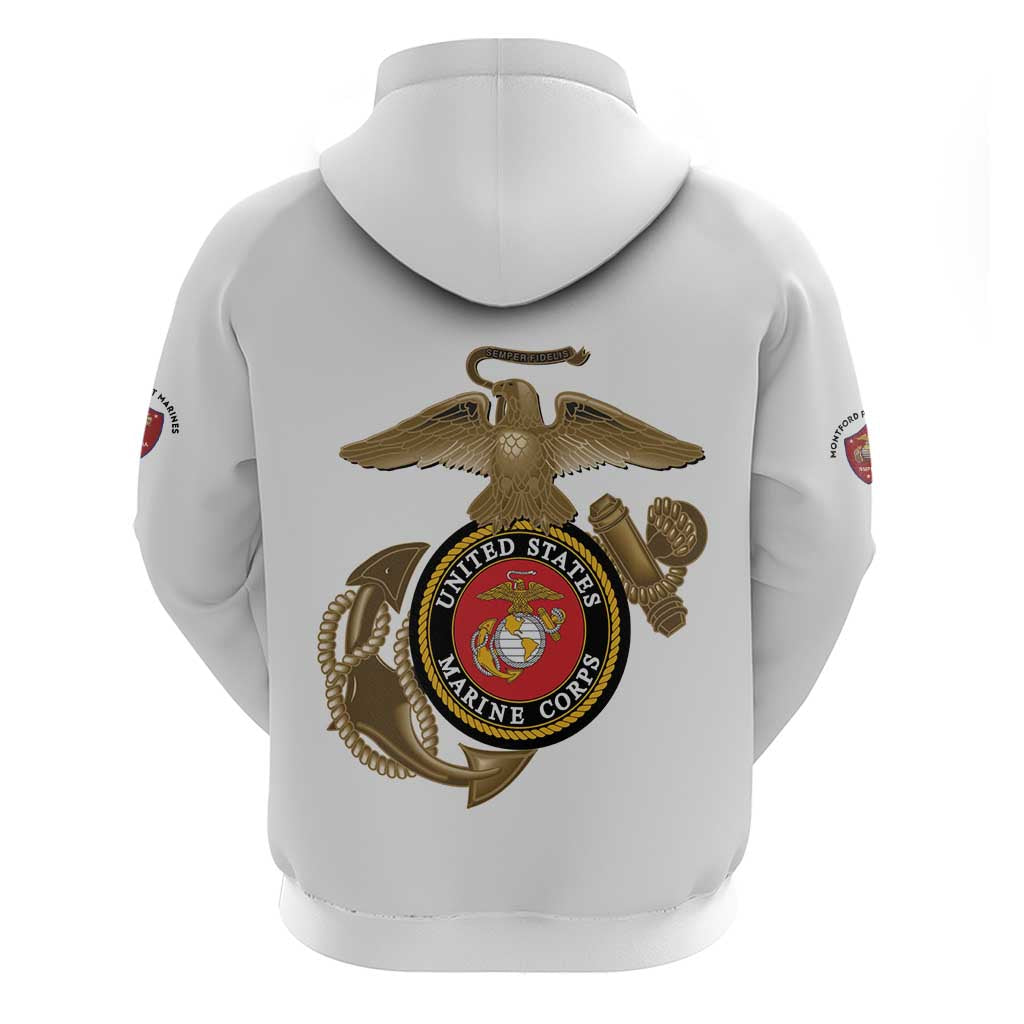 Montford Point Marines Hoodie The Right To Fight - White - Wonder Print Shop