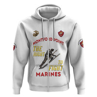 Montford Point Marines Hoodie The Right To Fight - White - Wonder Print Shop