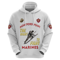Montford Point Marines Hoodie The Right To Fight - White - Wonder Print Shop