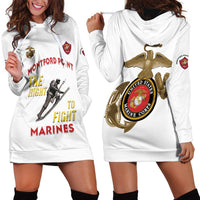Montford Point Marines Hoodie Dress The Right To Fight - White - Wonder Print Shop