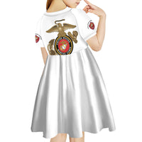 Montford Point Marines Kid Short Sleeve Dress The Right To Fight - White - Wonder Print Shop