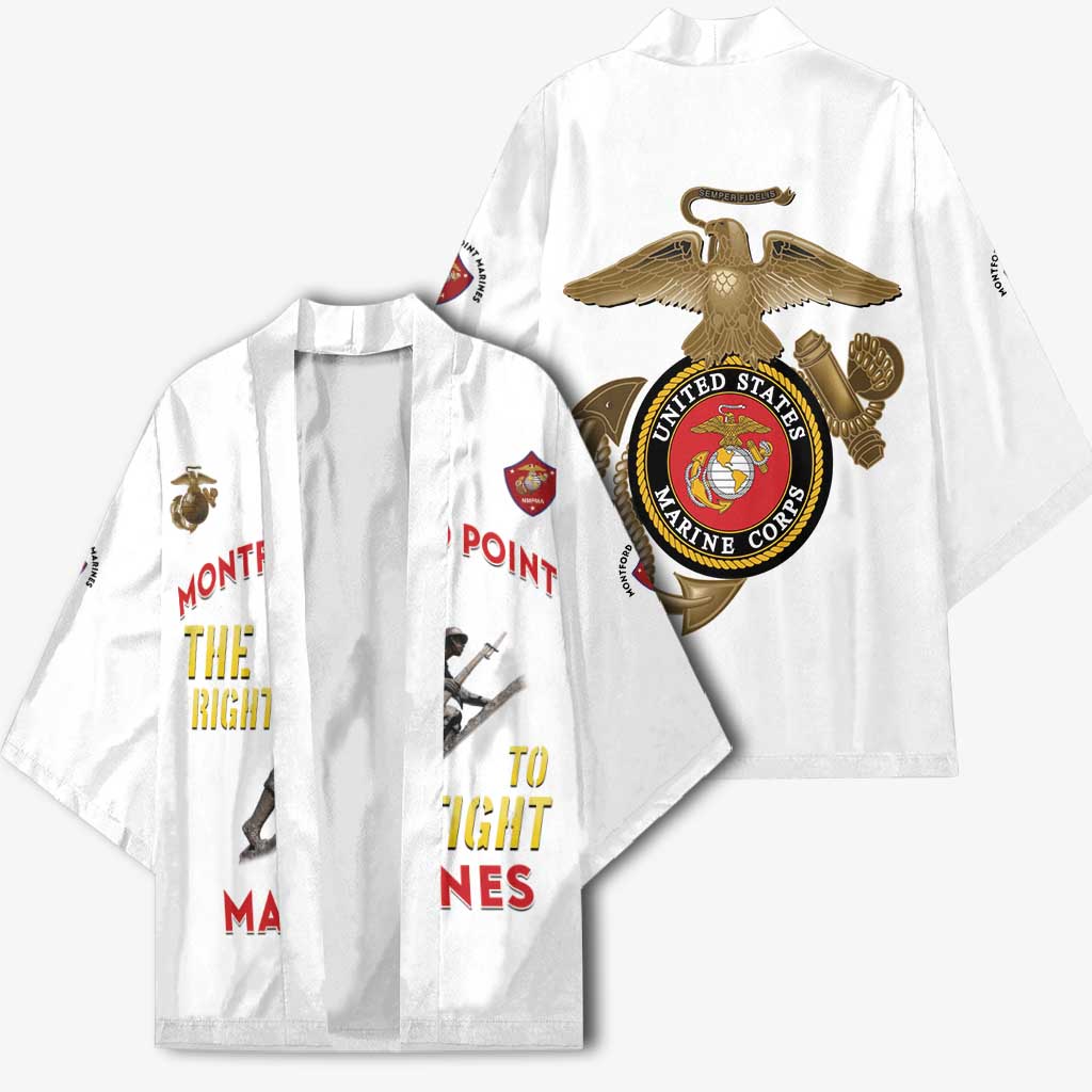Montford Point Marines Kimono The Right To Fight - White - Wonder Print Shop
