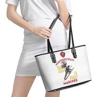 Montford Point Marines Leather Tote Bag The Right To Fight - White - Wonder Print Shop