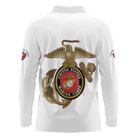 Montford Point Marines Long Sleeve Polo Shirt The Right To Fight - White - Wonder Print Shop