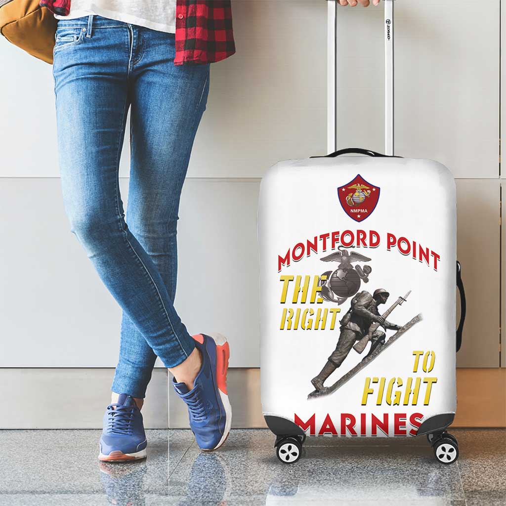 Montford Point Marines Luggage Cover The Right To Fight - White - Wonder Print Shop
