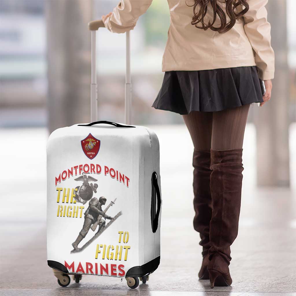 Montford Point Marines Luggage Cover The Right To Fight - White - Wonder Print Shop