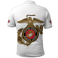 Montford Point Marines Polo Shirt The Right To Fight - White - Wonder Print Shop