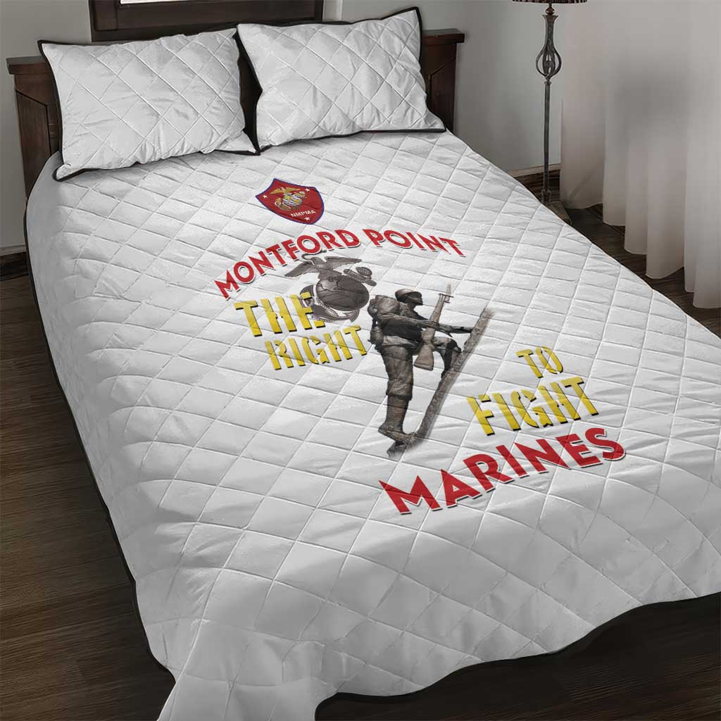 Montford Point Marines Quilt Bed Set The Right To Fight - White - Wonder Print Shop