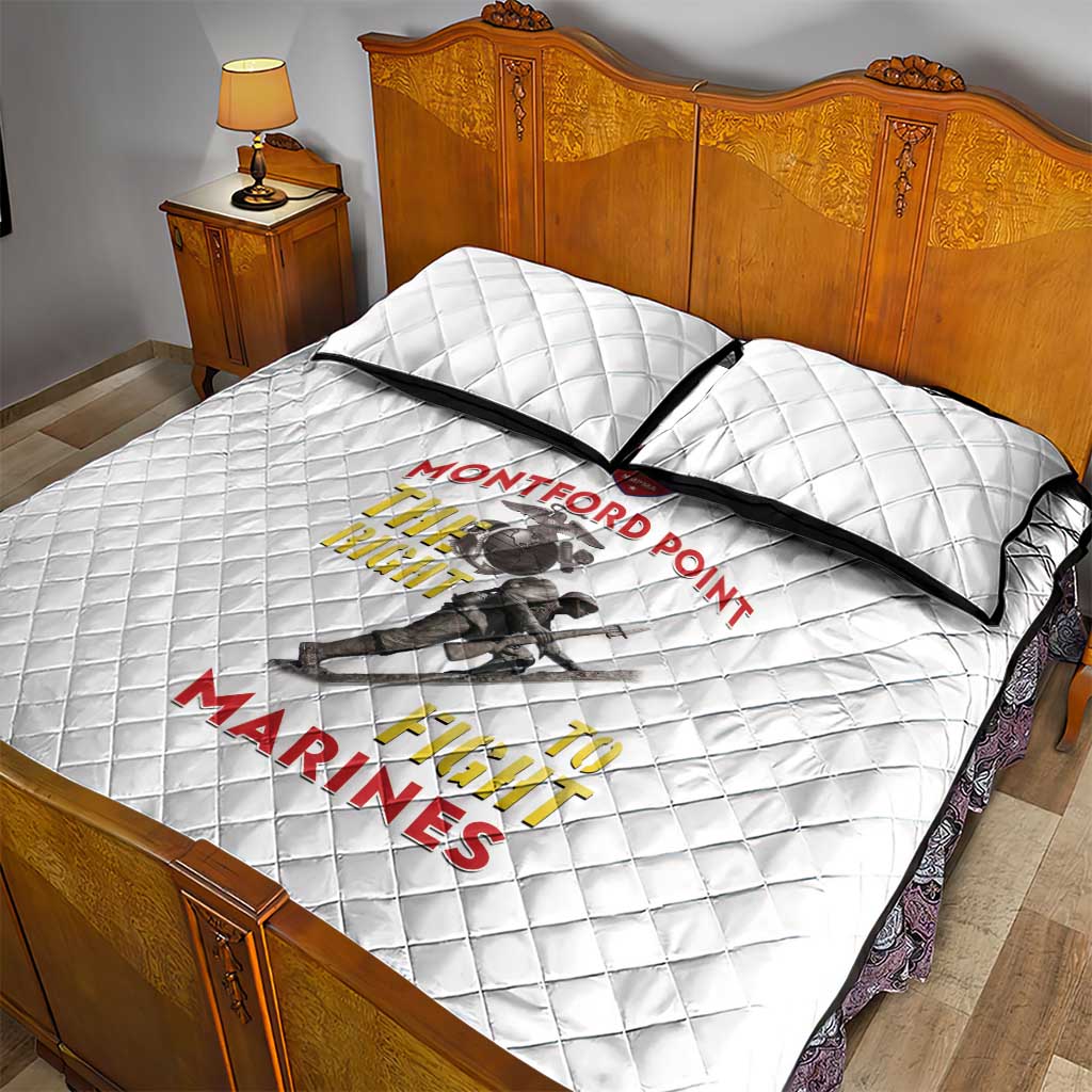 Montford Point Marines Quilt Bed Set The Right To Fight - White - Wonder Print Shop