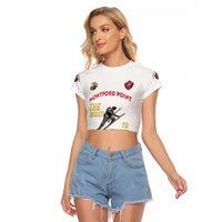 Montford Point Marines Raglan Cropped T Shirt The Right To Fight - White - Wonder Print Shop